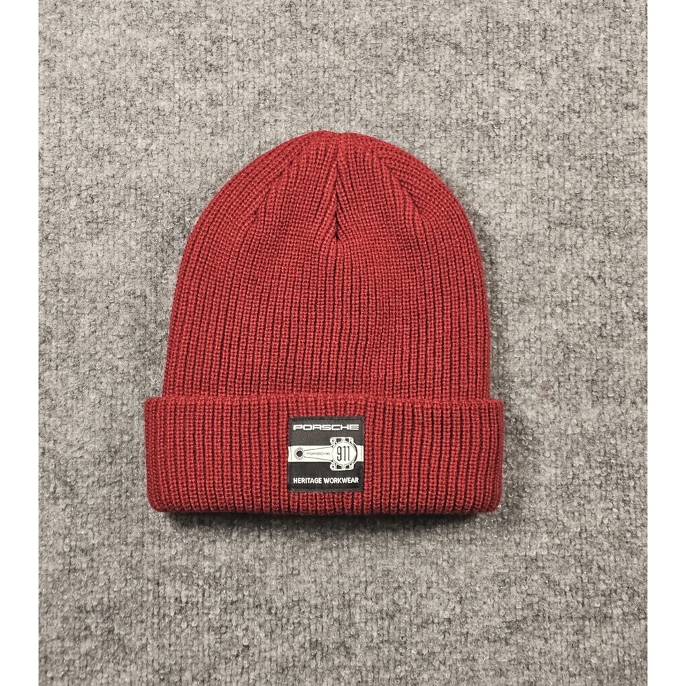 Porsche 911 Heritage Workwear Beanie Bordeaux Red Maroon